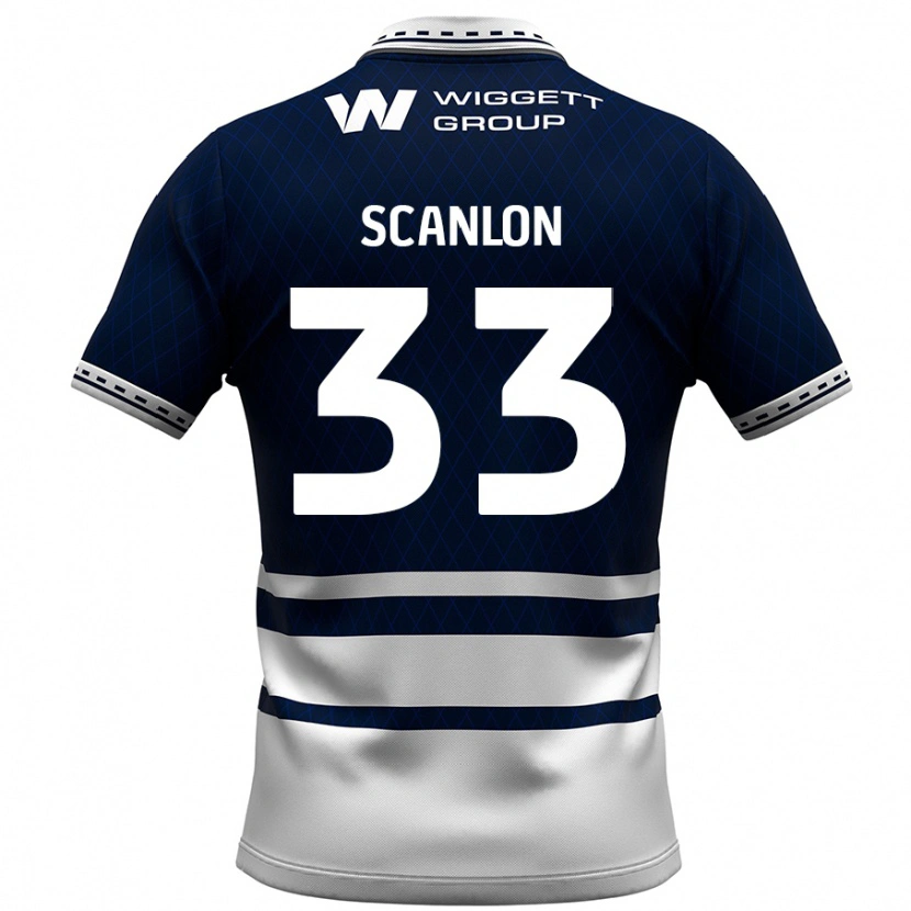 Danxen Kinderen Calum Scanlon #33 Marineblauw Wit Thuisshirt Thuistenue 2024/25 T-Shirt