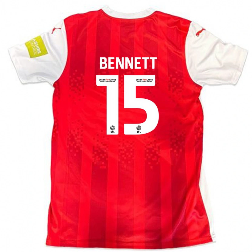 Danxen Kinderen Rhys Bennett #15 Rood Wit Thuisshirt Thuistenue 2024/25 T-Shirt