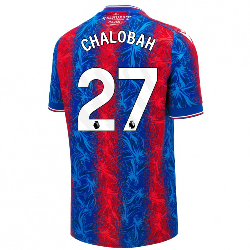 Danxen Kinderen Trevoh Chalobah #27 Rood Blauwe Strepen Thuisshirt Thuistenue 2024/25 T-Shirt