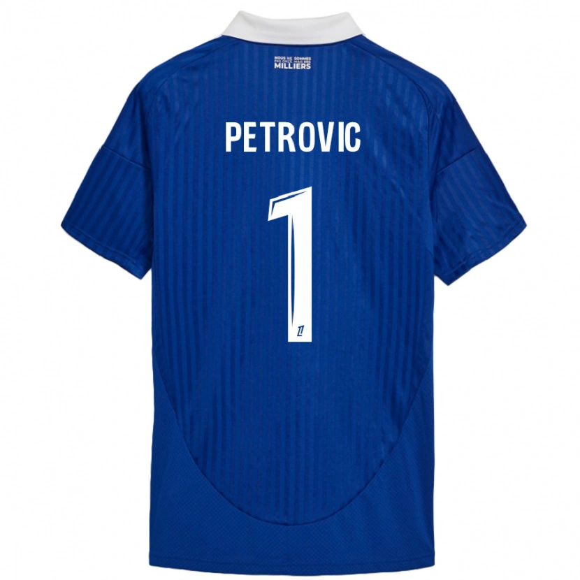 Danxen Kinderen Djordje Petrovic #1 Blauw Wit Thuisshirt Thuistenue 2024/25 T-Shirt