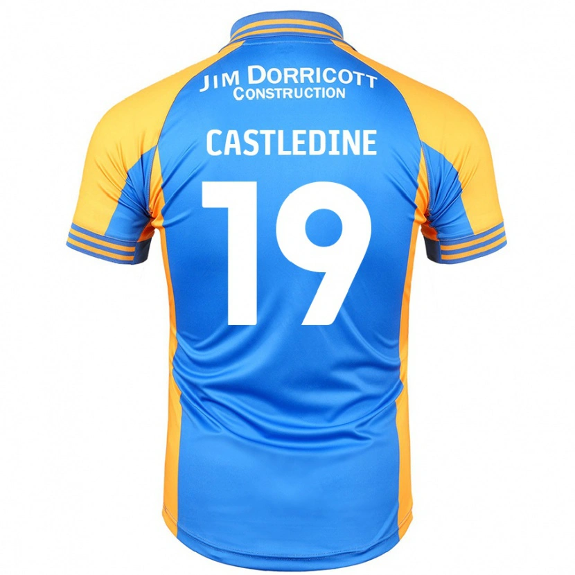 Danxen Kinderen Leo Castledine #19 Blauw Amber Thuisshirt Thuistenue 2024/25 T-Shirt