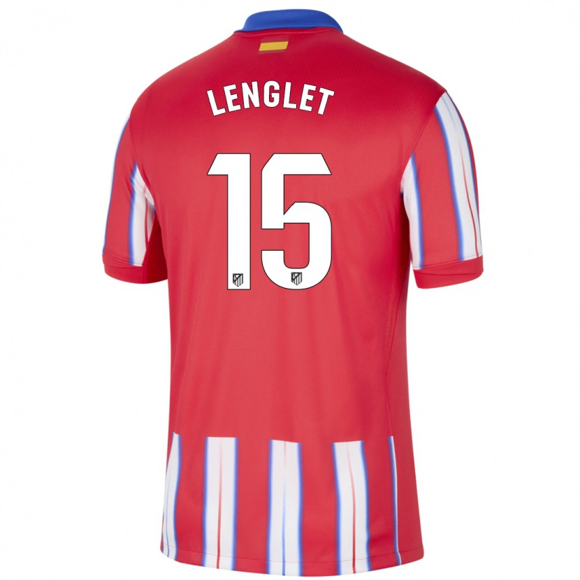 Danxen Kinderen Clément Lenglet #15 Rood Wit Blauw Thuisshirt Thuistenue 2024/25 T-Shirt