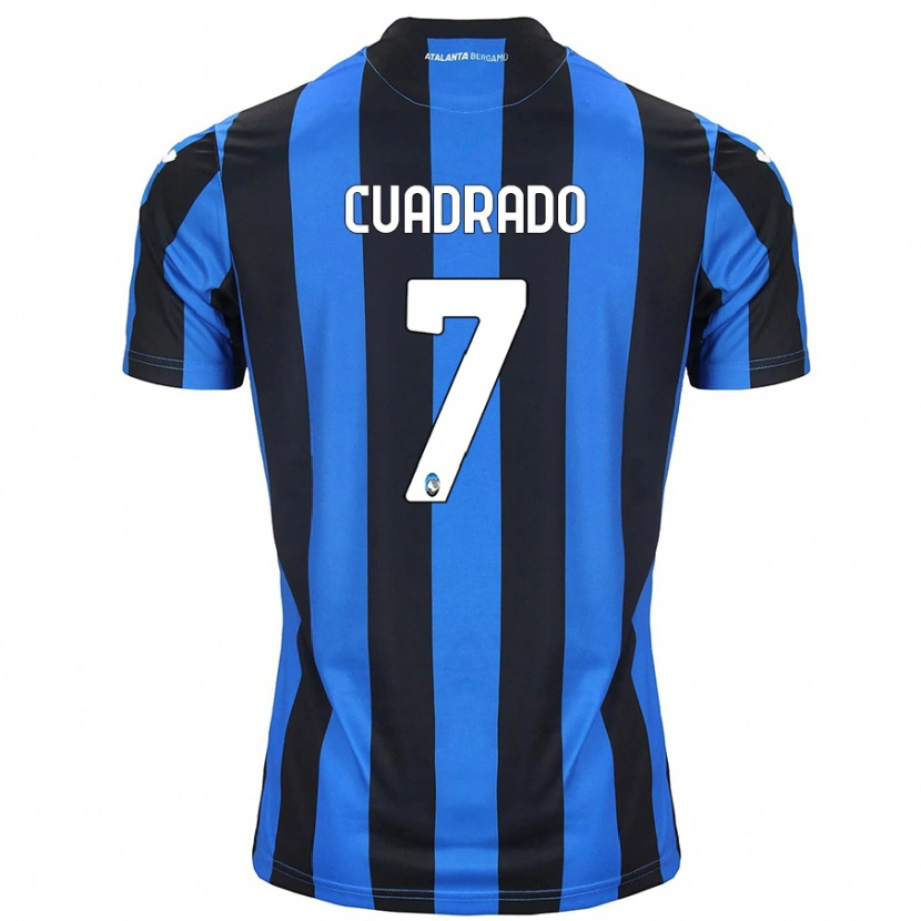 Danxen Kinderen Juan Cuadrado #7 Blauw Zwart Thuisshirt Thuistenue 2024/25 T-Shirt