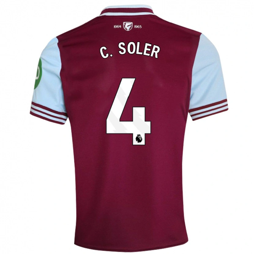 Danxen Kinderen Carlos Soler #4 Donkerrood Thuisshirt Thuistenue 2024/25 T-Shirt