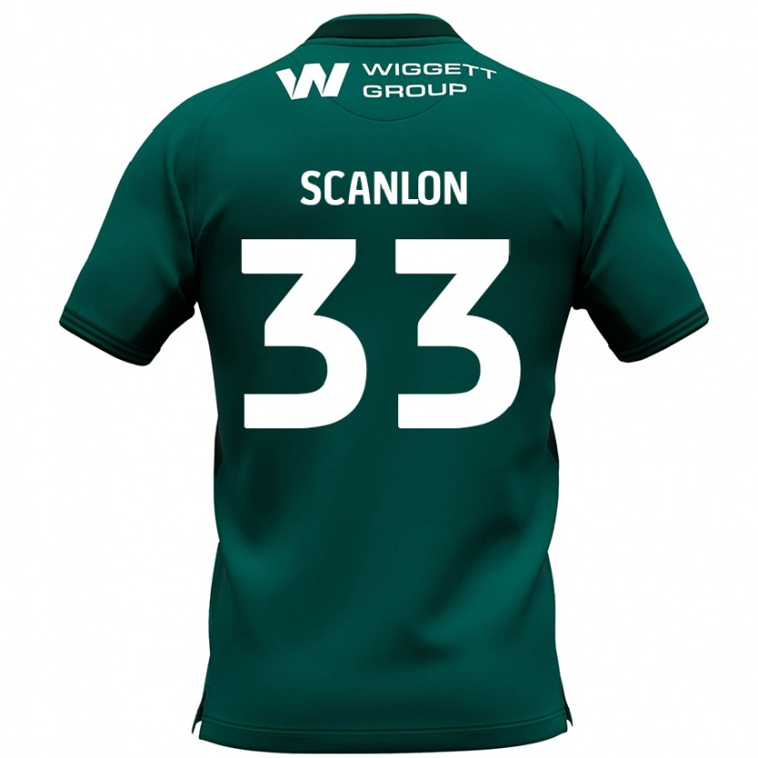 Danxen Kinderen Calum Scanlon #33 Groen Uitshirt Uittenue 2024/25 T-Shirt