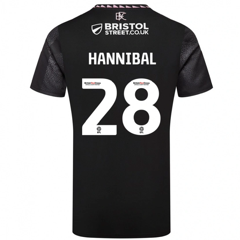 Danxen Kinderen Hannibal #28 Zwart Uitshirt Uittenue 2024/25 T-Shirt