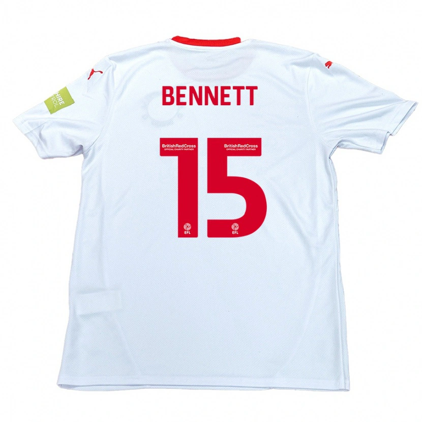 Danxen Kinderen Rhys Bennett #15 Wit Uitshirt Uittenue 2024/25 T-Shirt