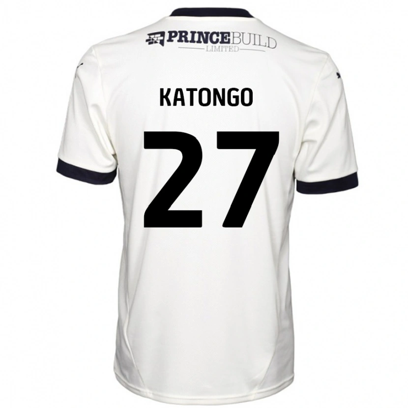 Danxen Kinderen Jadel Katongo #27 Gebroken Wit Zwart Uitshirt Uittenue 2024/25 T-Shirt