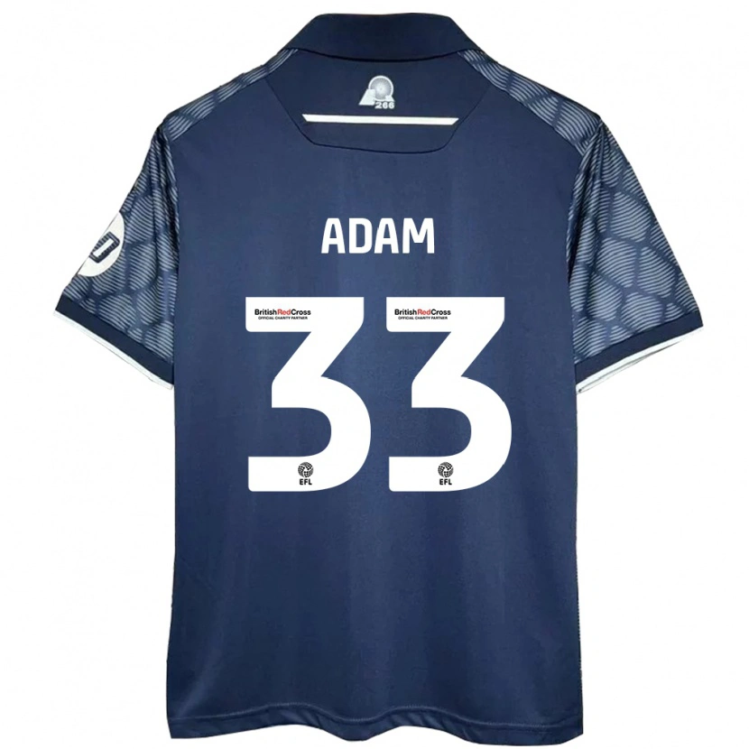 Danxen Kinderen Josh Adam #33 Zwart Uitshirt Uittenue 2024/25 T-Shirt