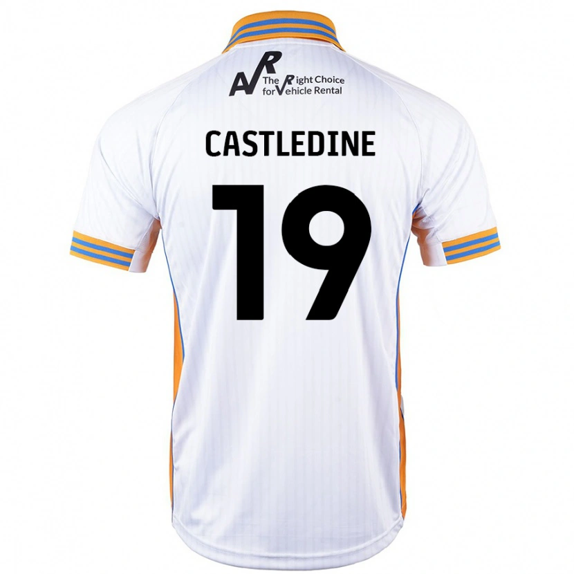 Danxen Kinderen Leo Castledine #19 Wit Uitshirt Uittenue 2024/25 T-Shirt