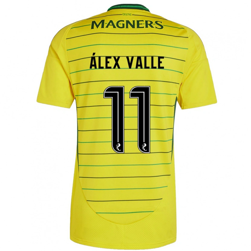 Danxen Kinderen Álex Valle #11 Geel Uitshirt Uittenue 2024/25 T-Shirt