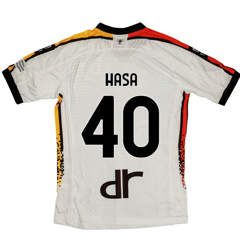 Danxen Kinderen Luis Hasa #40 Wit Zwart Uitshirt Uittenue 2024/25 T-Shirt