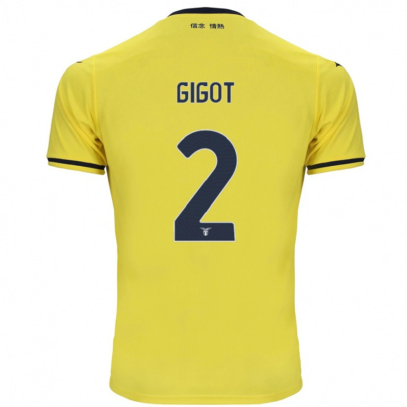 Danxen Kinderen Samuel Gigot #2 Geel Uitshirt Uittenue 2024/25 T-Shirt