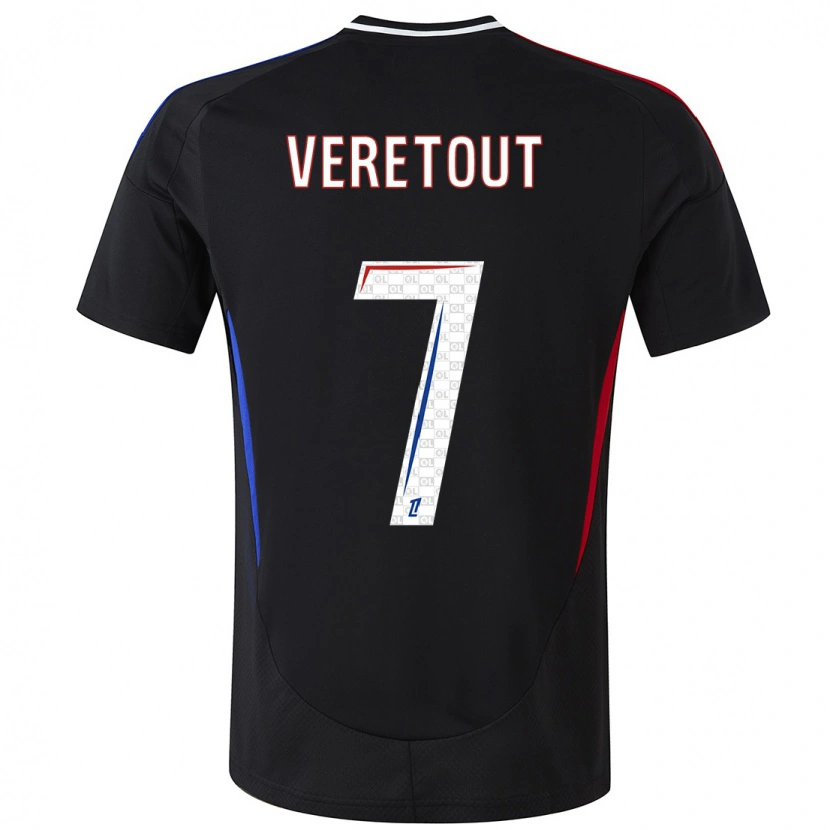 Danxen Kinderen Jordan Veretout #7 Zwart Uitshirt Uittenue 2024/25 T-Shirt