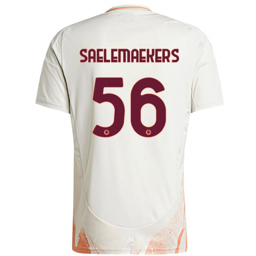 Danxen Kinderen Alexis Saelemaekers #56 Crème Wit Oranje Uitshirt Uittenue 2024/25 T-Shirt