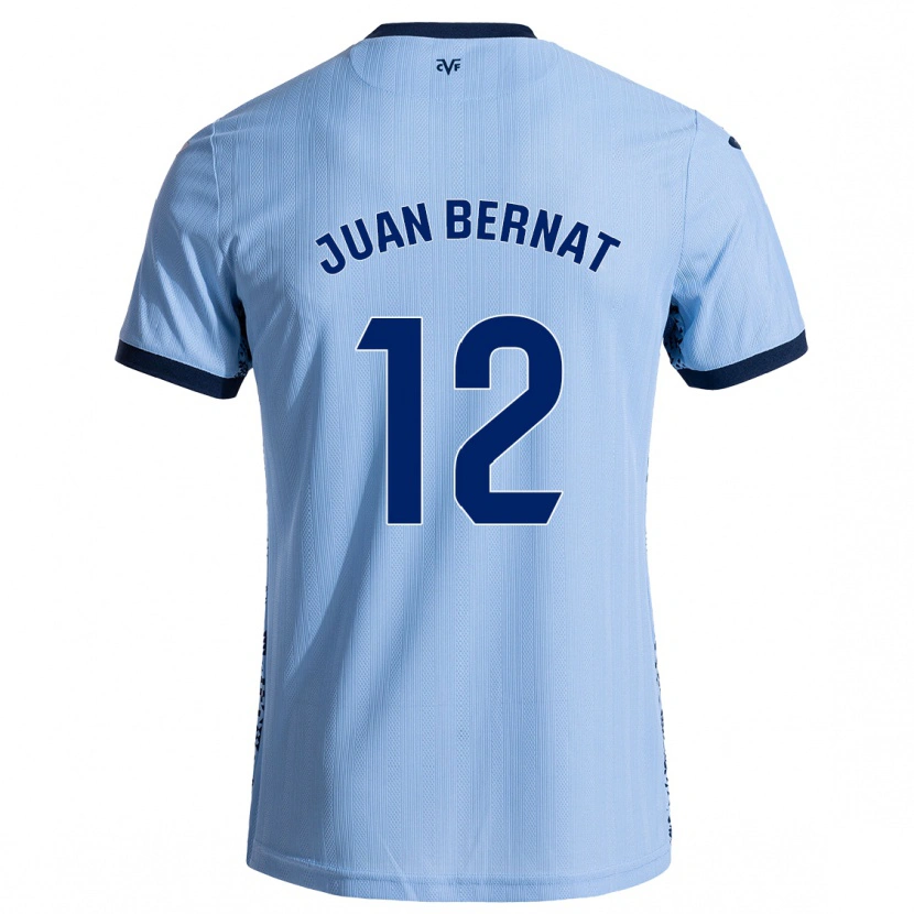 Danxen Kinderen Juan Bernat #12 Hemelsblauw Uitshirt Uittenue 2024/25 T-Shirt