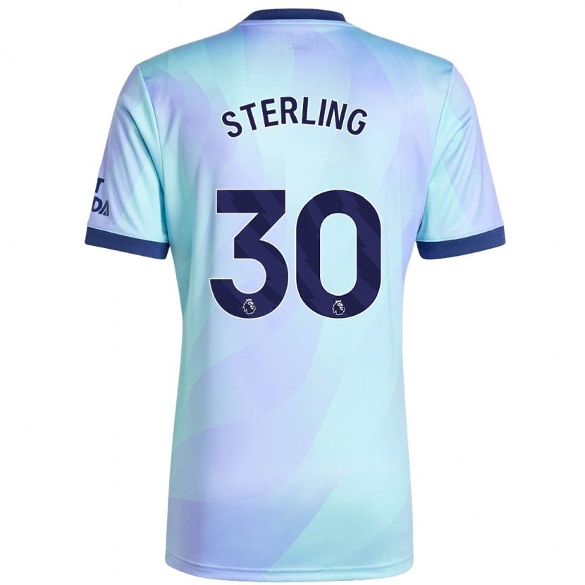 Danxen Kinderen Raheem Sterling #30 Aqua Thuisshirt Derde Tenue 2024/25 T-Shirt