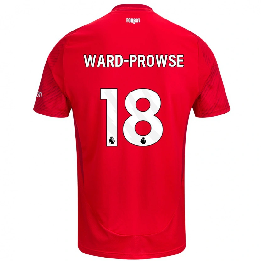 Danxen Kinderen James Ward-Prowse #18 Rood Wit Thuisshirt Thuistenue 2024/25 T-Shirt