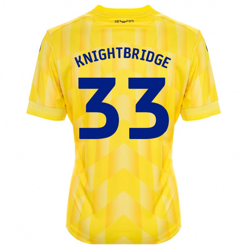 Danxen Kinderen Jacob Knightbridge #33 Geel Thuisshirt Thuistenue 2024/25 T-Shirt