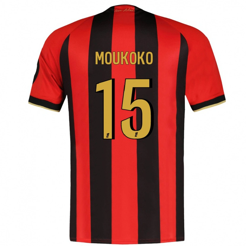 Danxen Kinderen Youssoufa Moukoko #15 Rood Zwart Thuisshirt Thuistenue 2024/25 T-Shirt