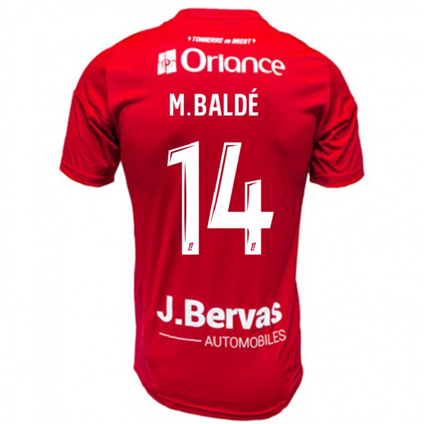 Danxen Kinderen Mama Baldé #14 Rood Wit Thuisshirt Thuistenue 2024/25 T-Shirt