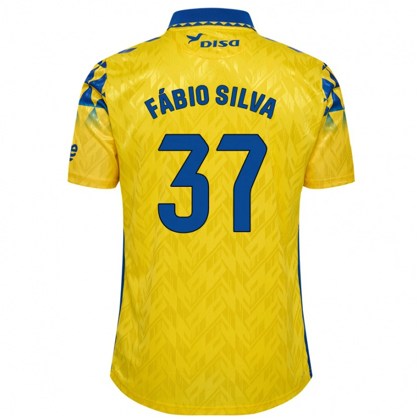 Danxen Kinderen Fábio Silva #37 Geel Blauw Thuisshirt Thuistenue 2024/25 T-Shirt