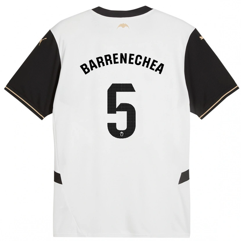 Danxen Kinderen Enzo Barrenechea #5 Wit Zwart Thuisshirt Thuistenue 2024/25 T-Shirt