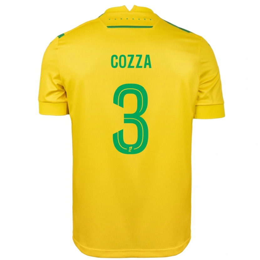 Danxen Kinderen Nicolas Cozza #3 Geel Groen Thuisshirt Thuistenue 2024/25 T-Shirt