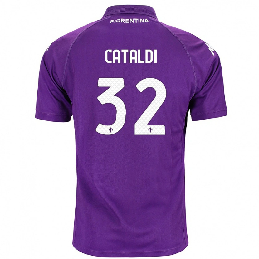 Danxen Kinderen Danilo Cataldi #32 Paars Thuisshirt Thuistenue 2024/25 T-Shirt