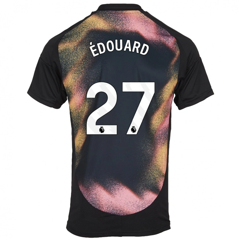 Danxen Kinderen Odsonne Edouard #27 Zwart Wit Uitshirt Uittenue 2024/25 T-Shirt