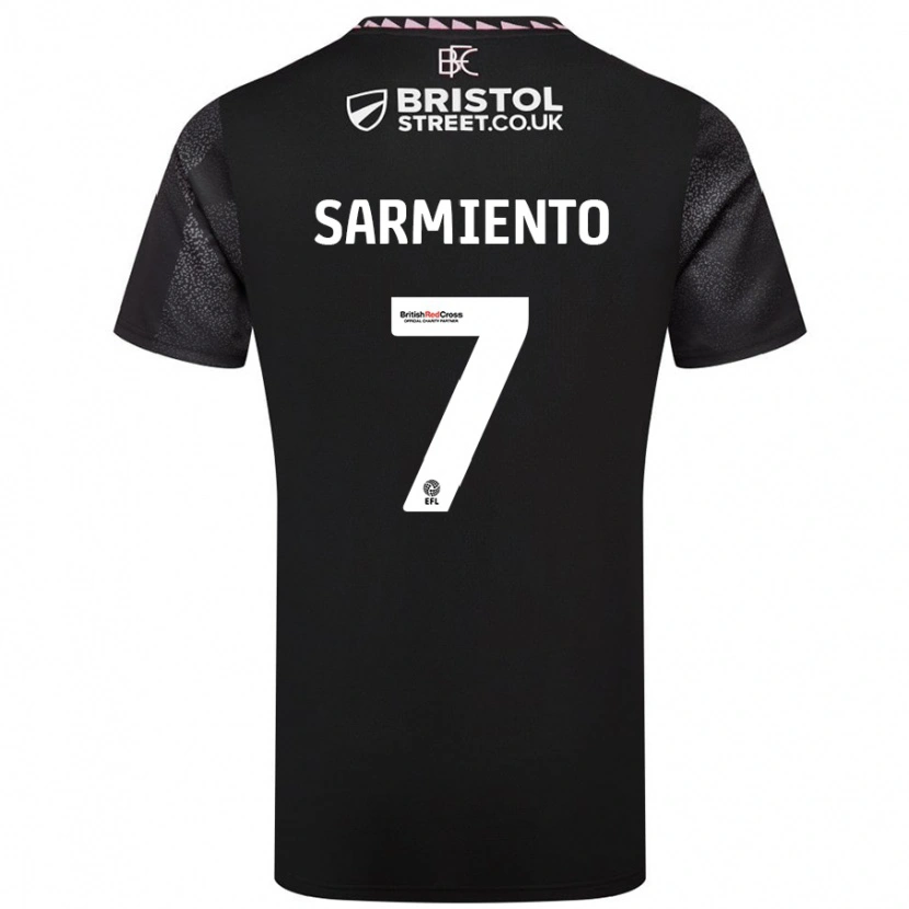 Danxen Kinderen Jeremy Sarmiento #7 Zwart Uitshirt Uittenue 2024/25 T-Shirt