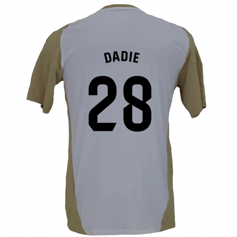 Danxen Kinderen Alberto Dadie #28 Bruin Wit Uitshirt Uittenue 2024/25 T-Shirt