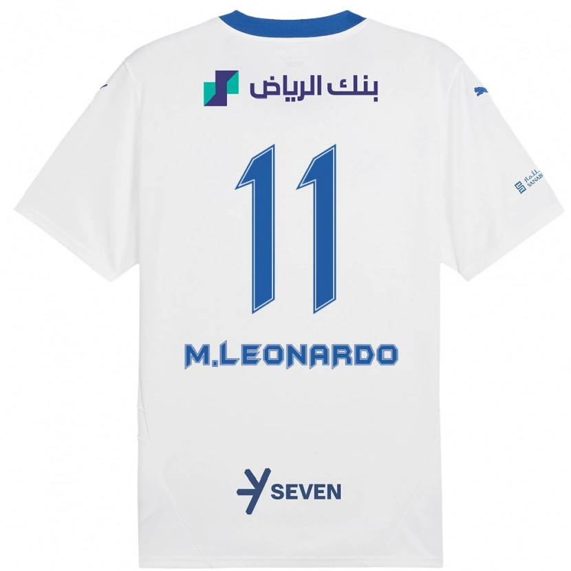 Danxen Kinderen Marcos Leonardo #11 Wit Blauw Uitshirt Uittenue 2024/25 T-Shirt