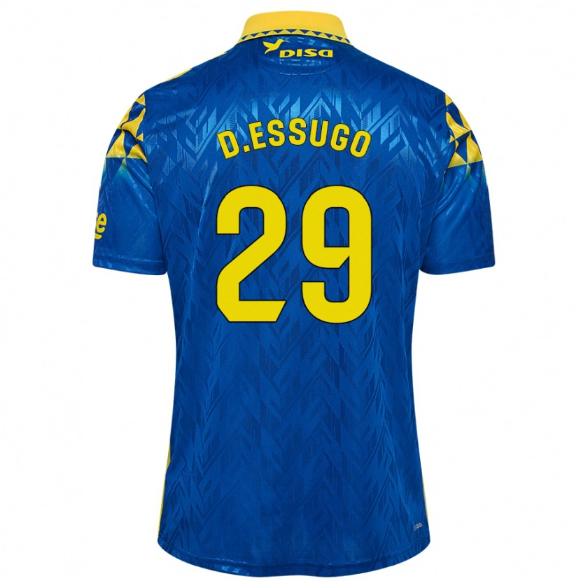 Danxen Kinderen Dário Essugo #29 Blauw Geel Uitshirt Uittenue 2024/25 T-Shirt