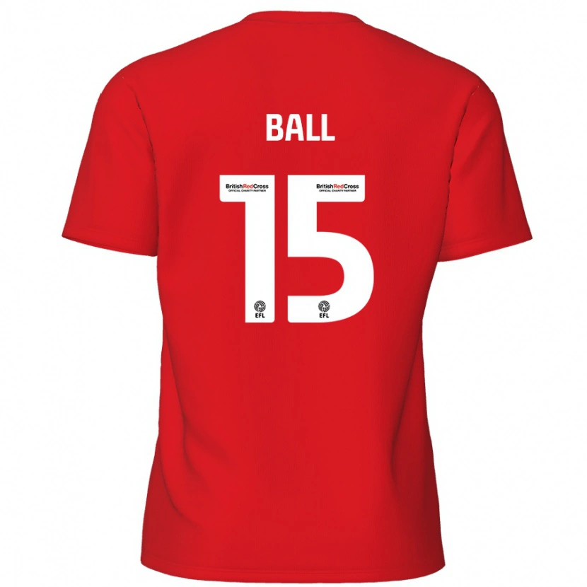 Danxen Kinderen Dominic Ball #15 Rood Thuisshirt Thuistenue 2024/25 T-Shirt