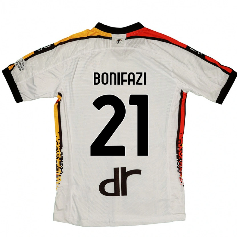 Danxen Kinderen Kevin Bonifazi #21 Wit Zwart Uitshirt Uittenue 2024/25 T-Shirt