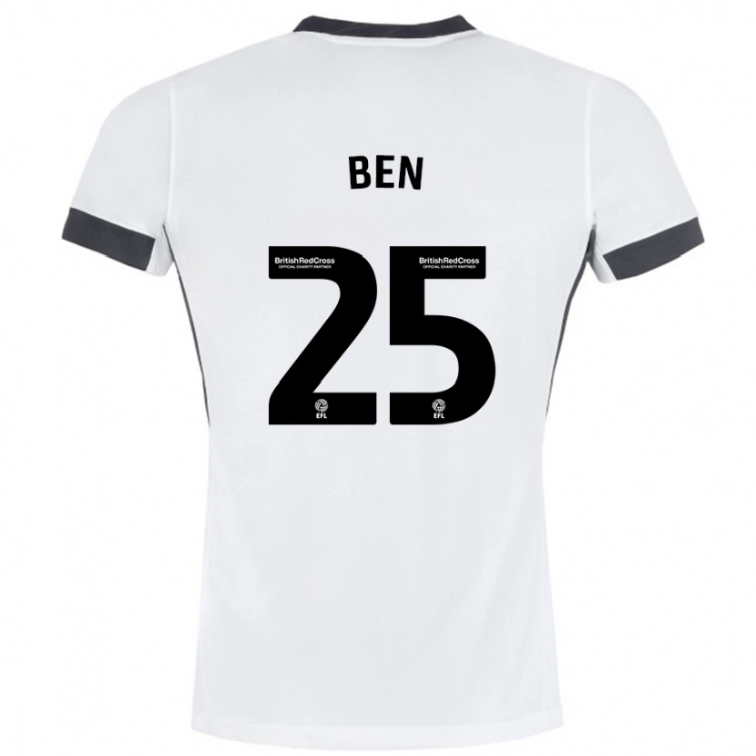 Danxen Kinderen Ben Davies #25 Wit Zwart Uitshirt Uittenue 2024/25 T-Shirt