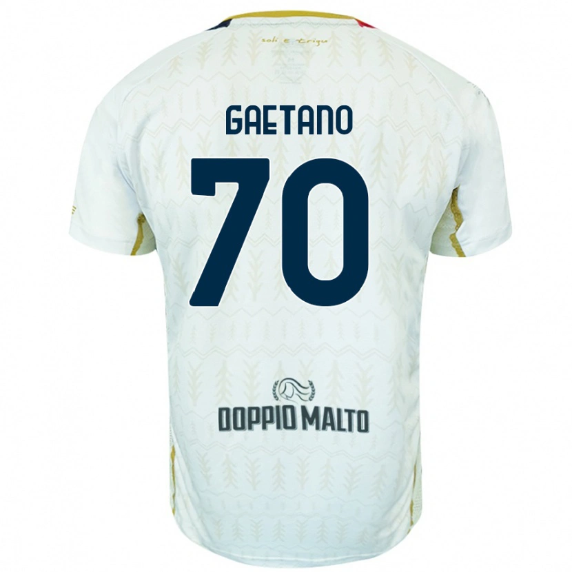 Danxen Kinderen Gianluca Gaetano #70 Wit Uitshirt Uittenue 2024/25 T-Shirt