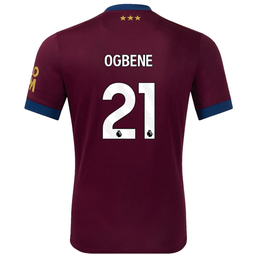 Danxen Kinderen Chiedozie Ogbene #21 Bruin Uitshirt Uittenue 2024/25 T-Shirt