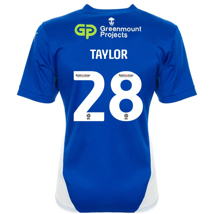 Danxen Kinderen Dale Taylor #28 Blauw Wit Thuisshirt Thuistenue 2024/25 T-Shirt