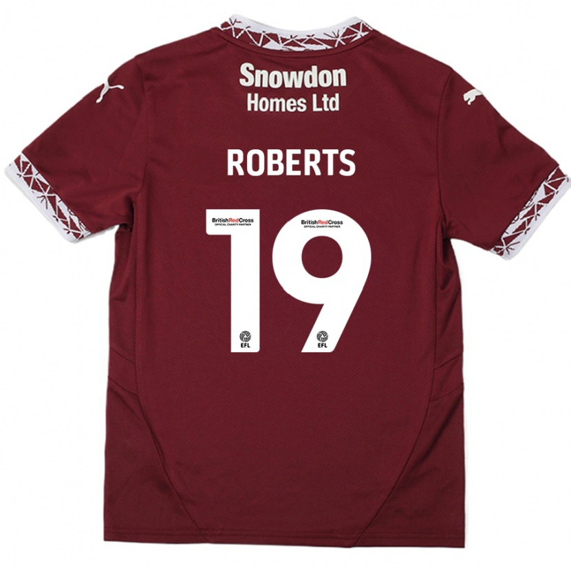 Danxen Kinderen Tyler Roberts #19 Bordeauxrood Thuisshirt Thuistenue 2024/25 T-Shirt