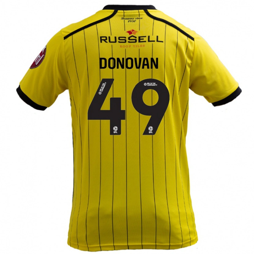 Danxen Kinderen Romelle Donovan #49 Geel Thuisshirt Thuistenue 2024/25 T-Shirt