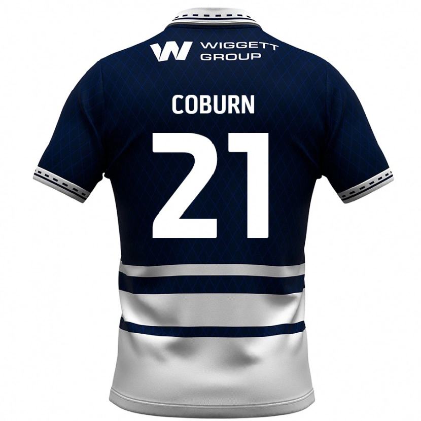 Danxen Kinderen Josh Coburn #21 Marineblauw Wit Thuisshirt Thuistenue 2024/25 T-Shirt