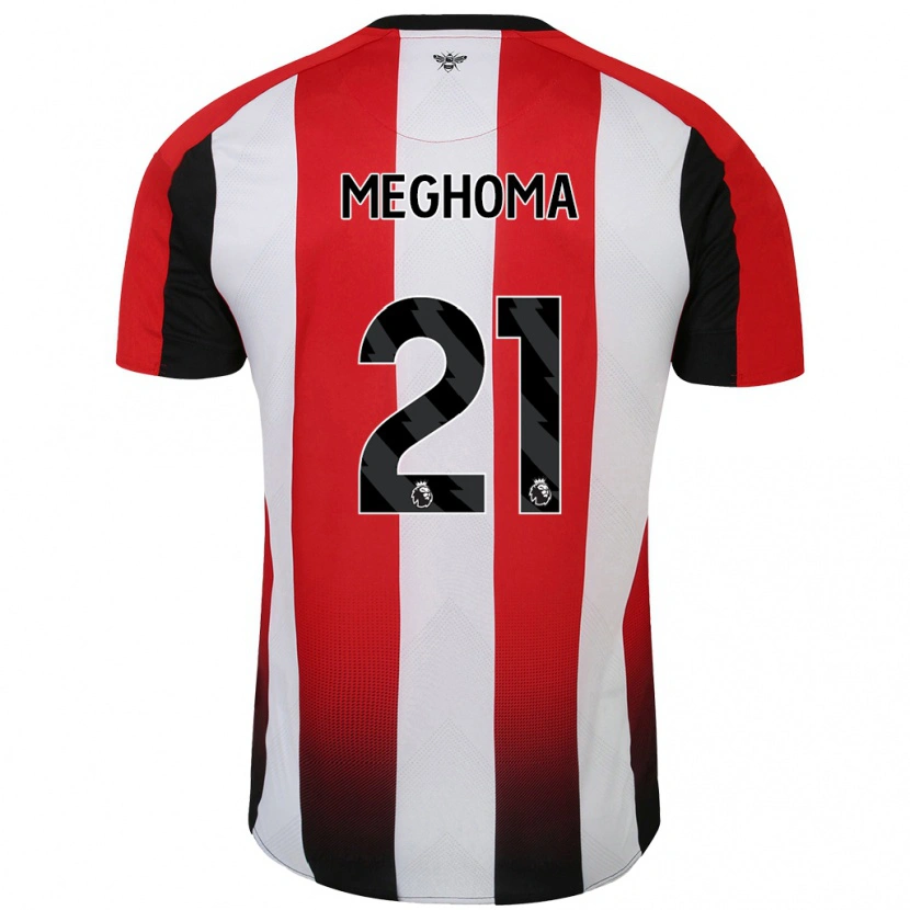 Danxen Kinderen Jayden Meghoma #21 Rood Wit Thuisshirt Thuistenue 2024/25 T-Shirt