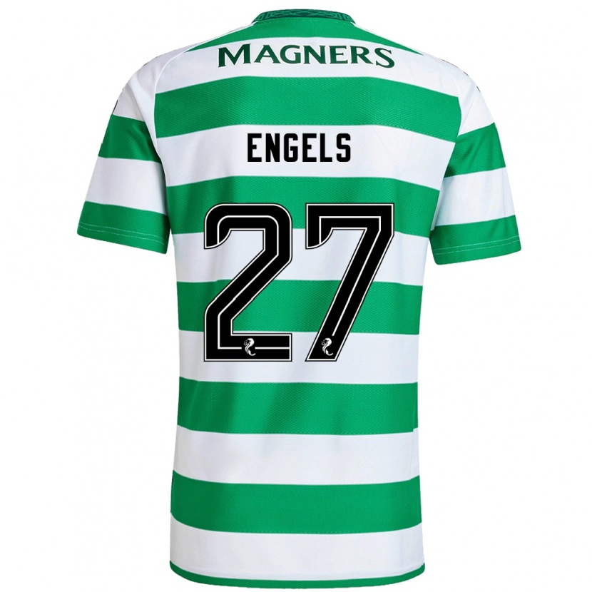 Danxen Kinderen Arne Engels #27 Groen Wit Thuisshirt Thuistenue 2024/25 T-Shirt