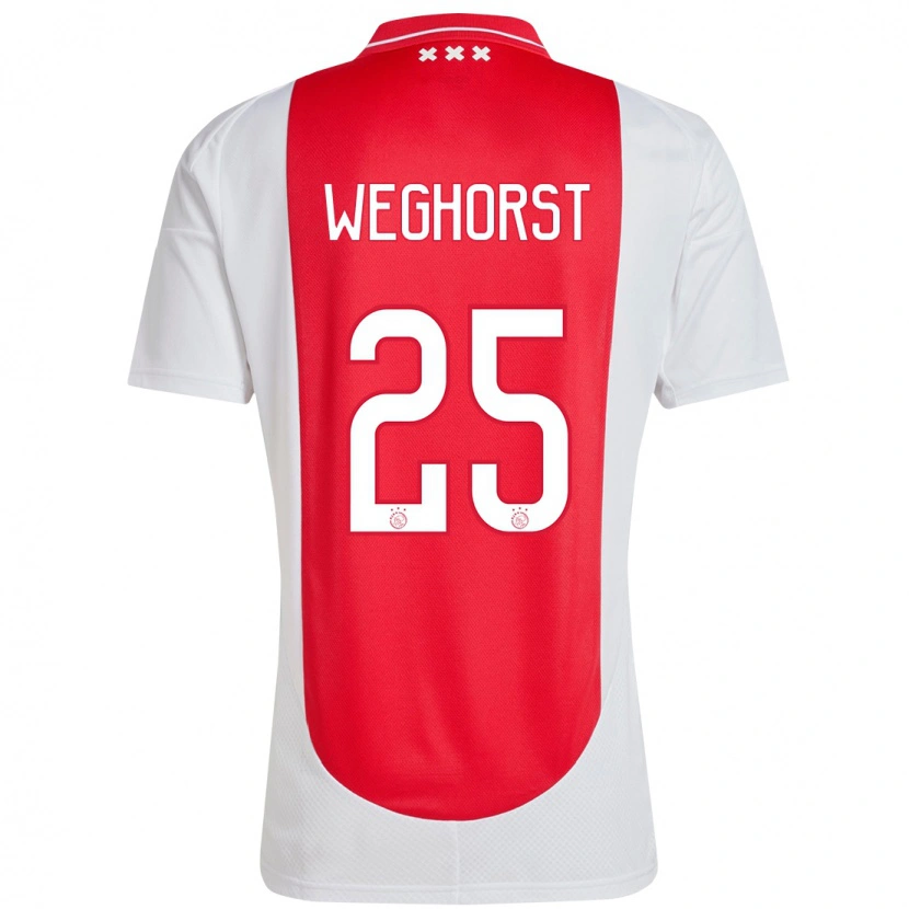 Danxen Kinderen Wout Weghorst #25 Rood Wit Thuisshirt Thuistenue 2024/25 T-Shirt