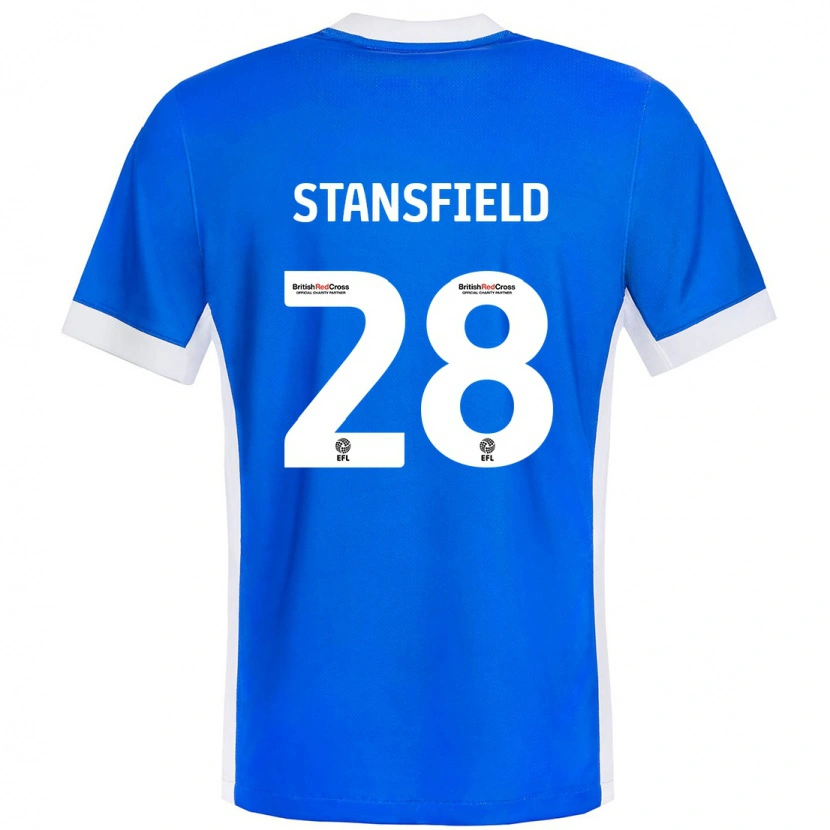 Danxen Kinderen Jay Stansfield #28 Blauw Wit Thuisshirt Thuistenue 2024/25 T-Shirt