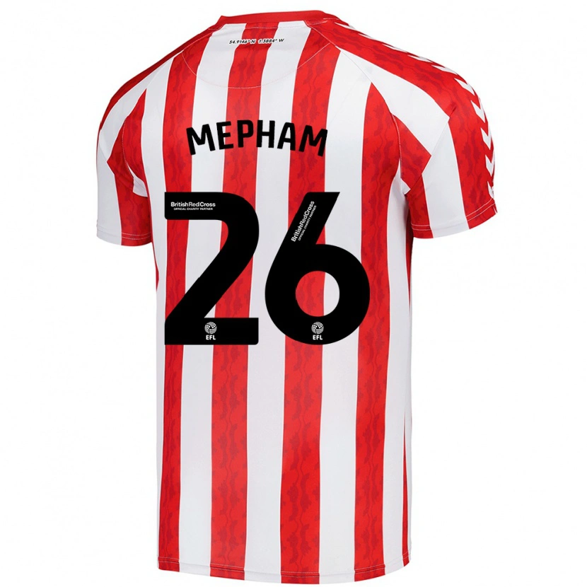 Danxen Kinderen Chris Mepham #26 Rood Wit Thuisshirt Thuistenue 2024/25 T-Shirt