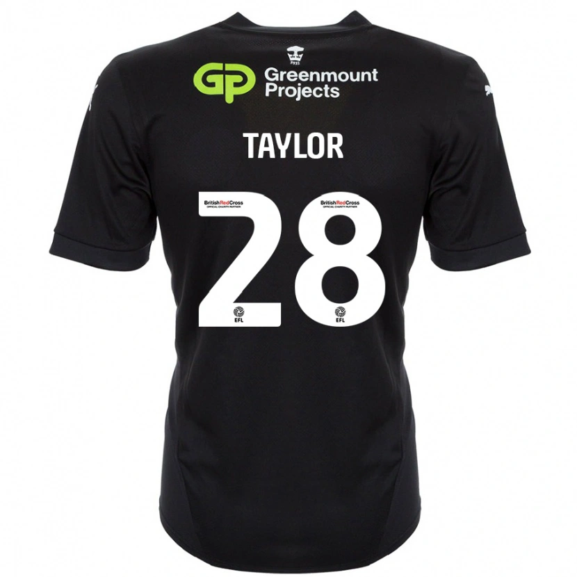 Danxen Kinderen Dale Taylor #28 Zwart Uitshirt Uittenue 2024/25 T-Shirt