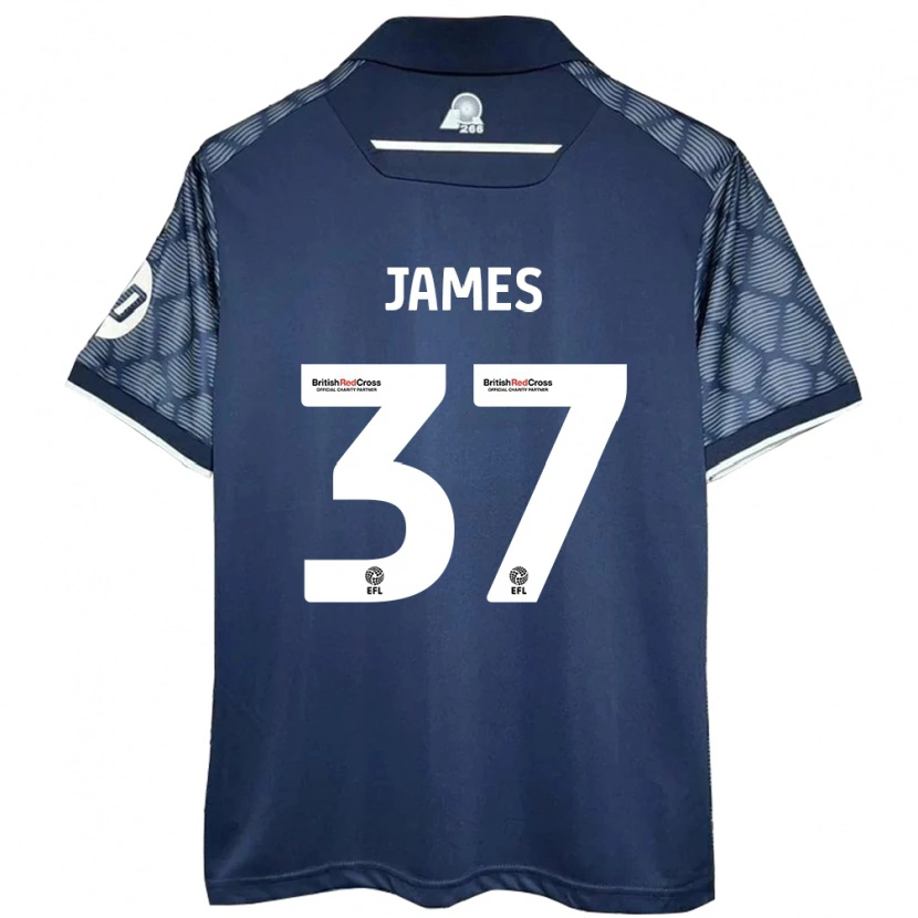 Danxen Kinderen Matty James #37 Zwart Uitshirt Uittenue 2024/25 T-Shirt